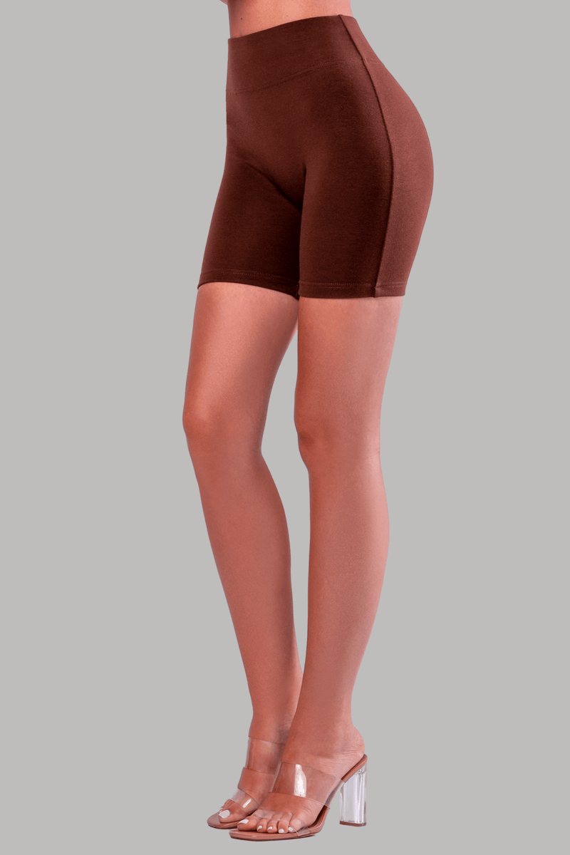 ALLIE BIKER SHORTS [BROWN] - ByEgreis