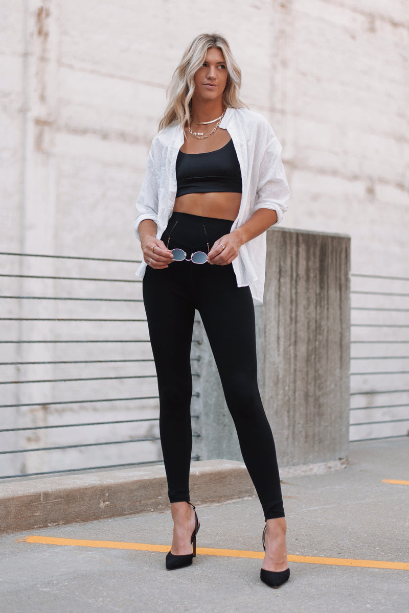 Sporty-style leggings - Black - Ladies | H&M IN
