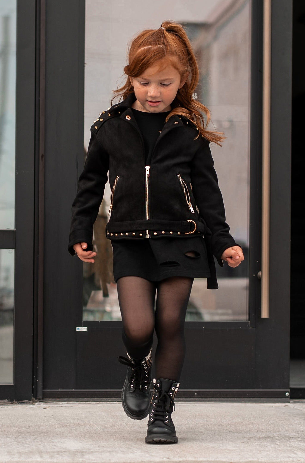 Little girl hot sale biker jacket